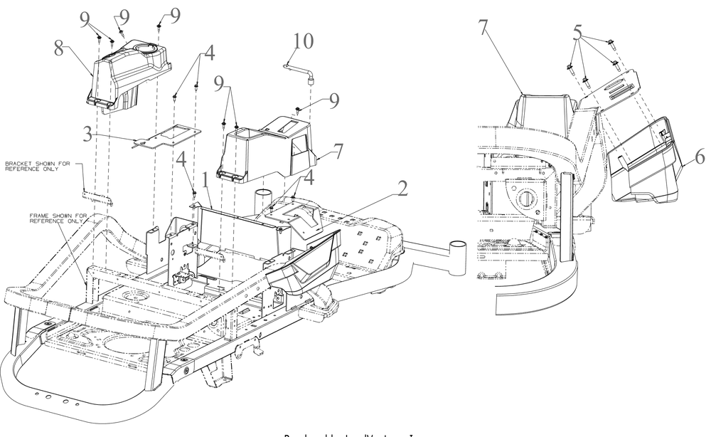 Platform Diagram and Parts List for ZT2-60KH (17ASEAC5A10)(2022) Cub Cadet Lawn Tractor